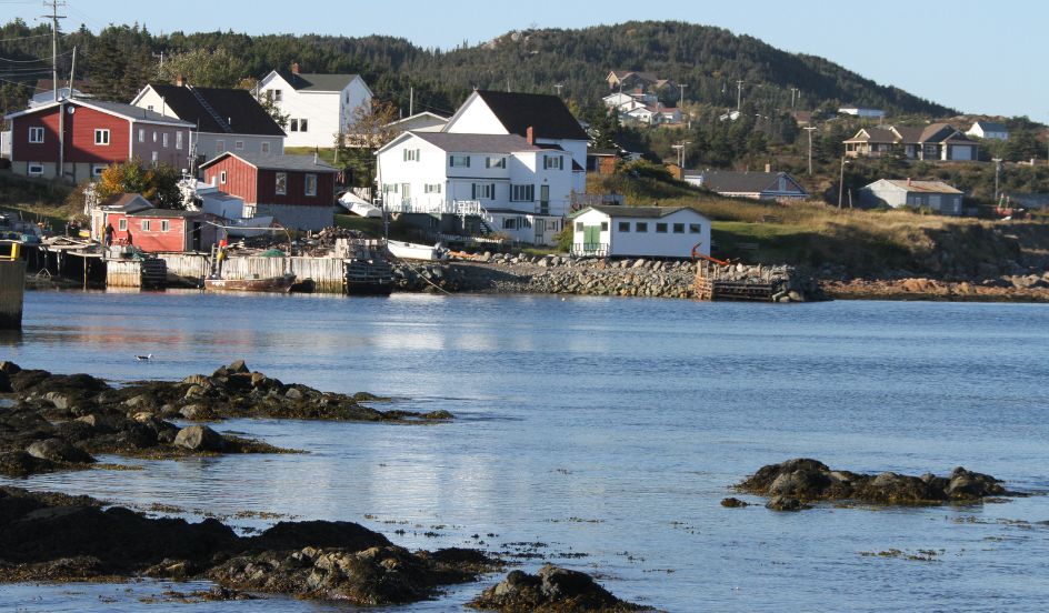 shore line view of an Atlantic Canada town