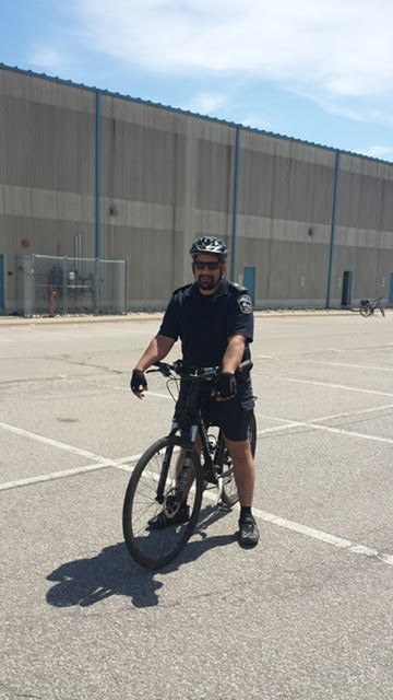 officer on bicycle